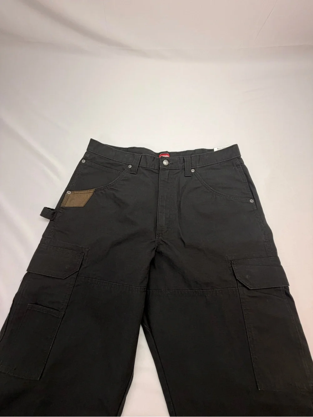 NWT Wrangler Workwear Ranger Relaxed Fit Cargo Pants Black 36x32